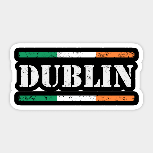 Dublin / Ireland Flag Sticker by Nikokosmos